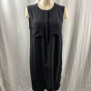 Judith & Charles Black Silk Sheath Black Dress 10
